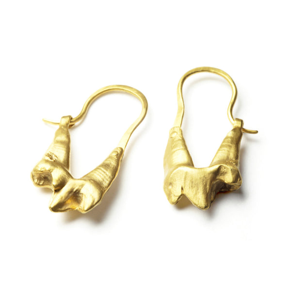 Fox Molar Teeth Hook Earrings